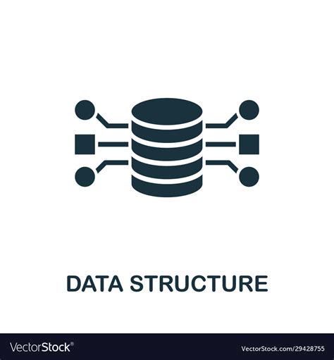 data structure icon simple element  royalty  vector