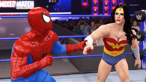 Wonder Woman Vs Spider Man Wwe 2k22 Superhero Fights 💎 Youtube