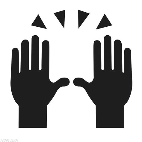 person raising two hands in celebration emoji templates by morgan pugh