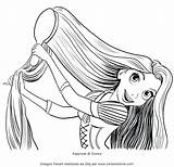 Coloring Hair Pages Brush Girl Brushing Hairstyle Color Getcolorings Her Bow Getdrawings Colorings sketch template
