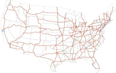 map    interstate highway system    mapporn