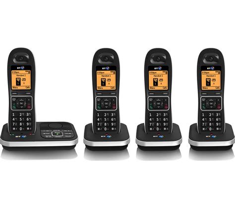 buy bt  cordless phone  answering machine quad handsets