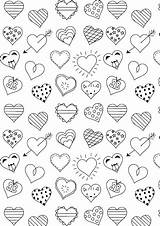 Heart Coloring Printable Paper Ausdruckbare Freebie Valentine sketch template