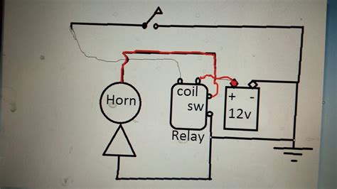 car horn wiring diagram single terminal horn wiring single pole