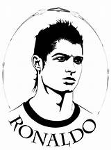 Ronaldo Cristiano Vector Coloring Portrait Football Cartoon Drawing Pages Soccer Funny Cliparts Cartoons Clipart Drawings Cr7 Player Logo Clip Players sketch template