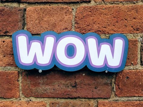 Wow Large Colour Photo Booth Sign