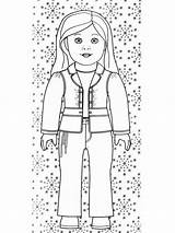 Coloring Doll American Girl Pages Printable Girls Print Printables Julie Sheets Coloring4free Kids Standing 2021 Dolls Color Para Clothes Better sketch template