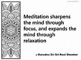 Sri Ravi Shankar Gurudev Quote Meditation Mind Through Inspirational Sharpens Simplicity Recognise Both When Srisri Treehut Coloring Pages Swati sketch template