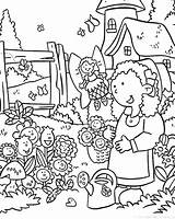 Coloring Garden Pages Flower Vegetable Drawing Kids Story Fairy Complex Anne Smiling Getcolorings Printable Daisy Flowers Color Getdrawings sketch template