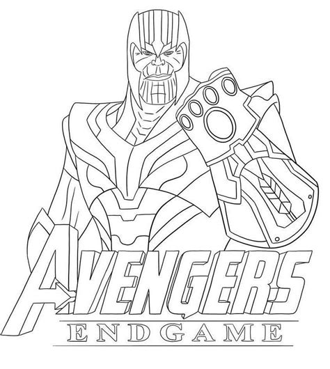 thanos coloring pages  avengers endgame xcoloringscom