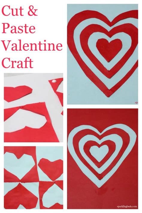 valentines day activities cut  paste art sparklingbuds