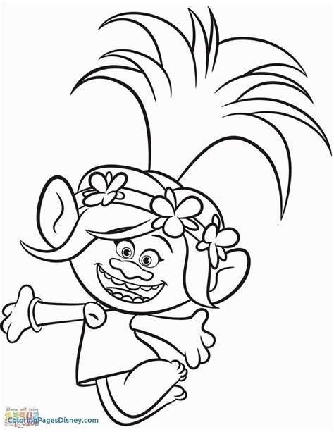 trolls coloring pages poppy  branch