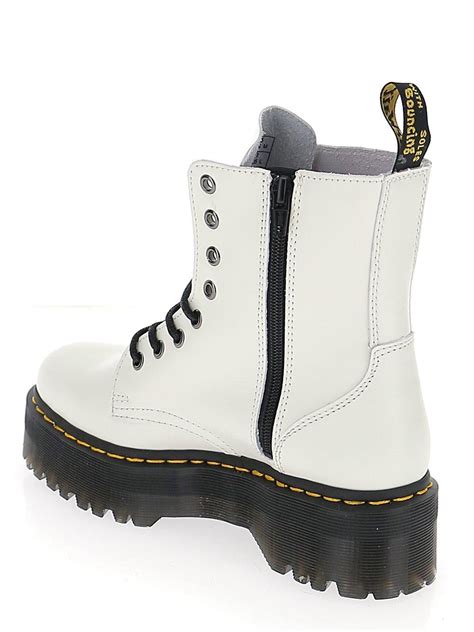 dr martens leather jadon max platform boots  white lyst