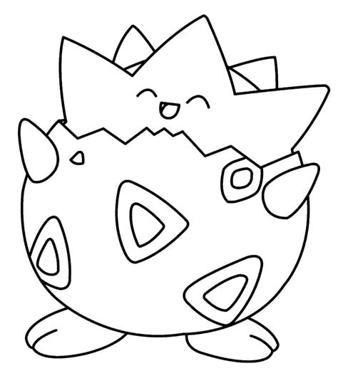 pokemon togepi coloring page  printable coloring pages  kids