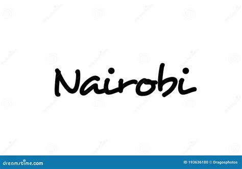 nairobi city handwritten word text hand lettering calligraphy text typography  black color