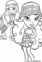 Coloring Girls Bratz Pages Printable sketch template