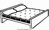 Bed Mattress Coloring Template Pages Bedroom Furniture Betten sketch template