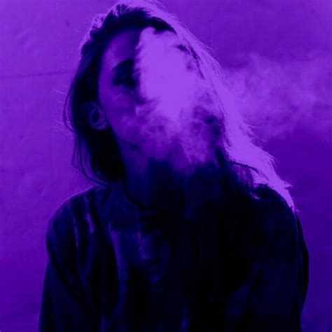 Girl Smoke And Black And White Image Purple Aesthetic Violet