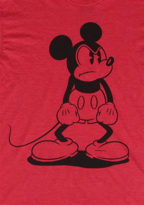 Men S Mickey Mouse Standing Mad T Shirt