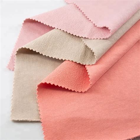 solid  cotton loop  terry knit cloth fabric  casual garment