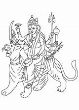 Durga Coloring Puja Colouring Pages Maa Mata Drawing Sketch Sherawali Print Find Getdrawings Search Again Bar Case Looking Don Use sketch template