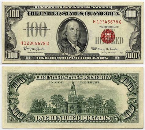 red seal united states note specimen note xfau sn hg