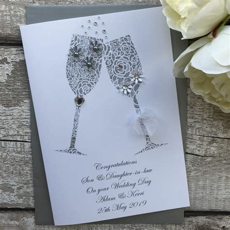 Handmade Wedding Cards Personalised Cardspink And Posh