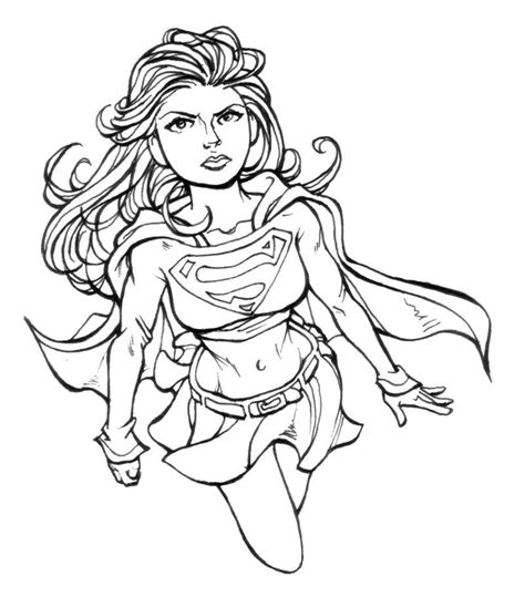 printable supergirl coloring pages  girls superhero coloring pages