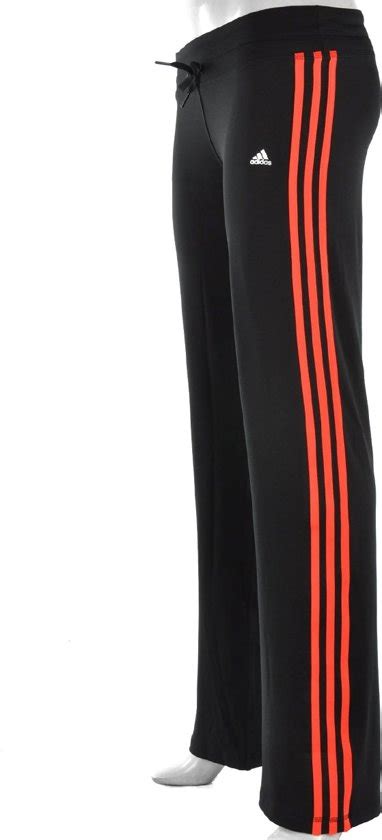 bolcom adidas climalite stripes essentials sli sportbroek dames maat  zwartinfra rood