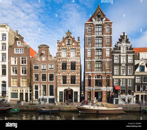 traditional canal house buildings  herengracht canal amsterdam netherlands stock photo alamy