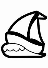 Boat Coloring Sailing Pages Edupics Large sketch template