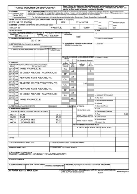 13 dd 1351 forms and templates free to download in pdf
