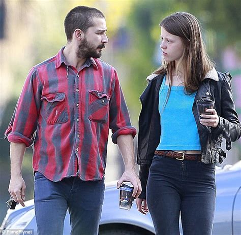 shia labeouf confirms relationship with nymphomaniac co star mia goth with public show of