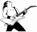 Guitarist Chitarrista Guitarrista Gioca Plays Disegno Juega sketch template