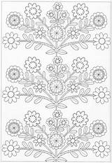 Coloring Pages Scandinavian Patterns Book Adult Embroidery Color Print Sheets Books Plants Pg Pattern Applique Flower Hand Kids Colouring Templates sketch template
