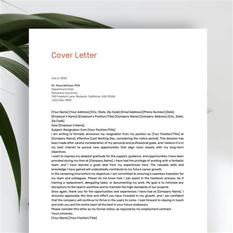 cover letter template minedit