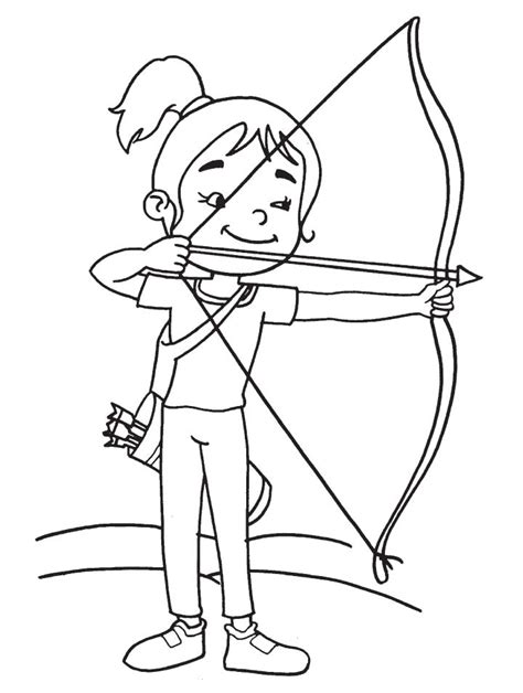 archery coloring pages kidsuki