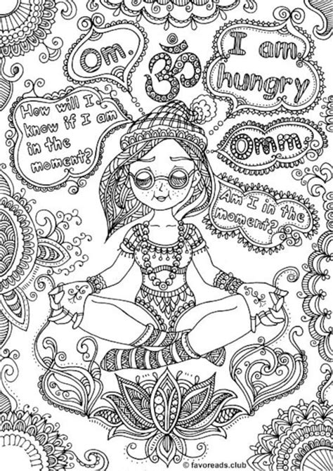 meditation printable adult coloring page  favoreads etsy uk