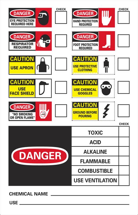 hazardous material identification label       cole parmer canada