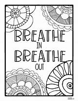 Coloring Mindfulness Sheets Pages Mindful Print School Counselor Calm Down sketch template