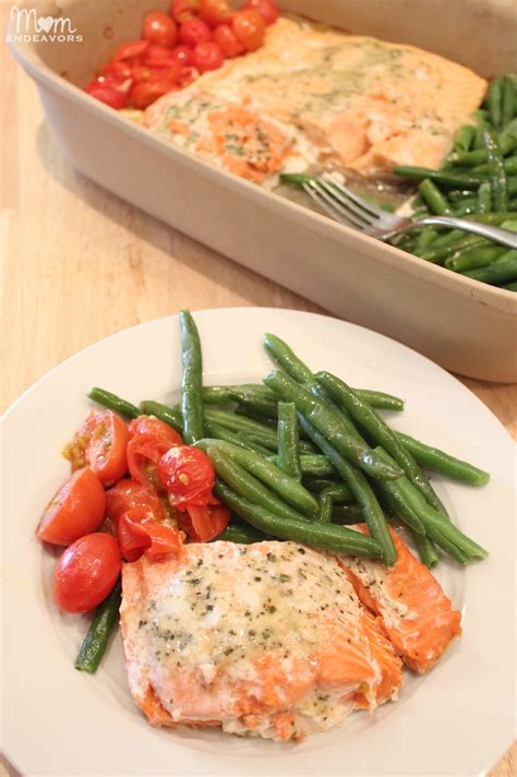 quick healthy recipe  pan baked salmon vegetables