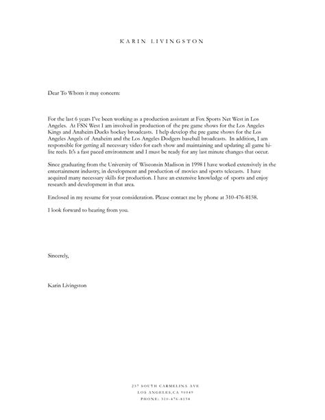 cover letter     concern cover letter tips writing