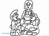 Coloring Pages Daughter Father Chicago Mother Skyline Cubs Dinner Table Getdrawings Getcolorings Colorings Printable Thanksgiving Disney sketch template