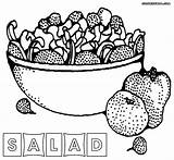 Salad Coloring Fruit Pages Sheet Awesome Getdrawings Printable Getcolorings sketch template