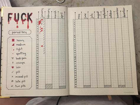 finished my period tracker really liking the simplicity of it bulletjournal