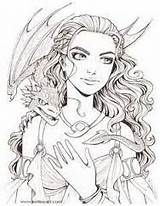 Coloring Pages Dragon Adult Kelleeart Girl Colouring Fantasy Fairy Books Deviantart Coloriage Printable Color Mother Book Adults Print Pens Drawings sketch template