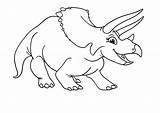 Coloring Pages Triceratops Printable Kids Dinosaur Print Cartoon Mail sketch template