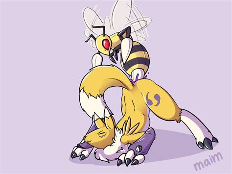 Rule 34 Beedrill Color Crossover Digimon Female Furry