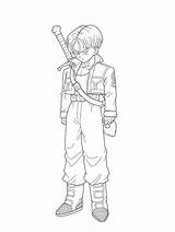 Trunks Pages Dragon Ball Colouring Future Lineart Deviantart Trending Days Last sketch template