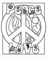Peace Coloring Pages Adults Easy Kids sketch template